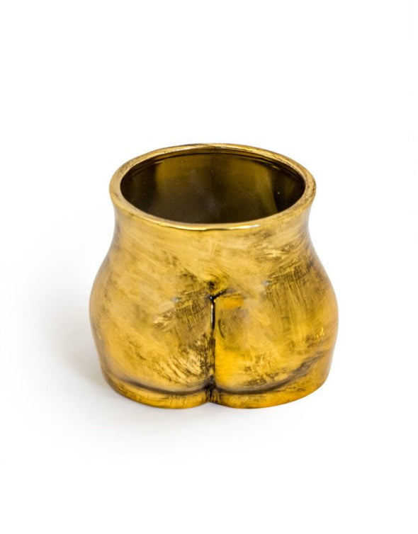 Antique Gold Booty Flower Pot/Storage Jar Medium - EMPORIUM WORTHING