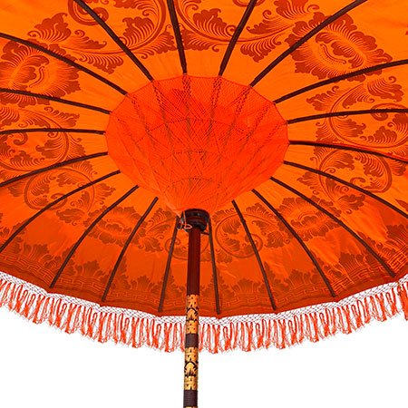 Balinese Sun Parasol, Orange and Gold - EMPORIUM WORTHING