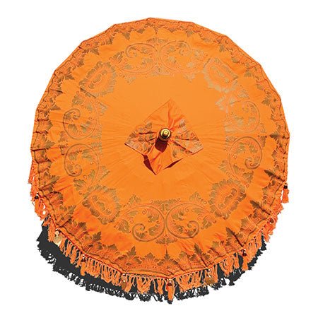 Balinese Sun Parasol, Orange and Gold - EMPORIUM WORTHING