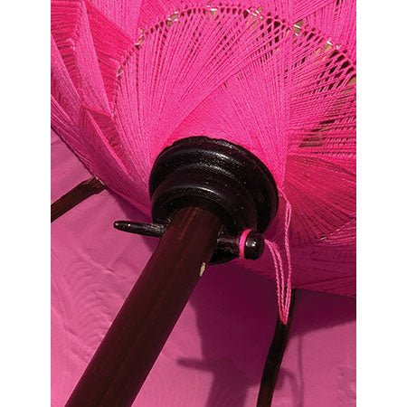 Balinese Sun Parasol, Pink and Gold - EMPORIUM WORTHING