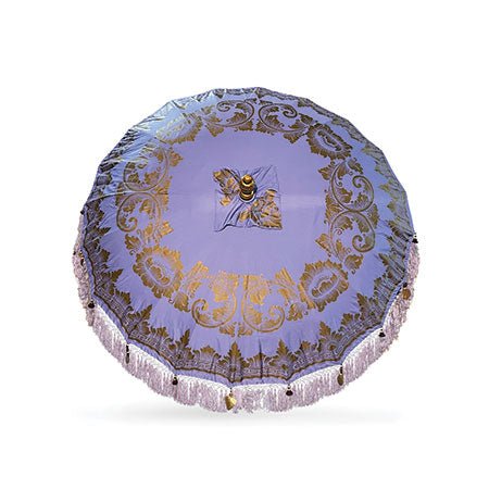 Balinese Sun Parasol, Purple and Gold - EMPORIUM WORTHING