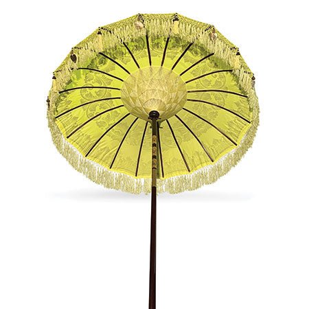 Balinese Sun Parasol, Yellow and Gold - EMPORIUM WORTHING