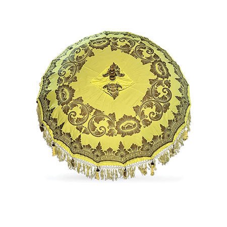 Balinese Sun Parasol, Yellow and Gold - EMPORIUM WORTHING