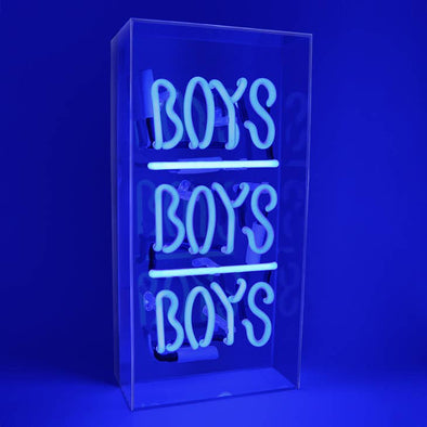'Boys Boys Boys' Glass Neon Sign - EMPORIUM WORTHING