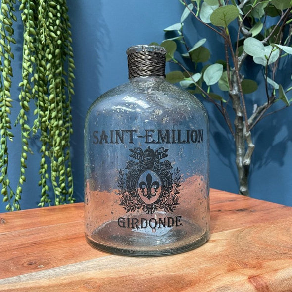 Bubbled Glass 'Saint Emilion' Bottle/Vase - EMPORIUM WORTHING