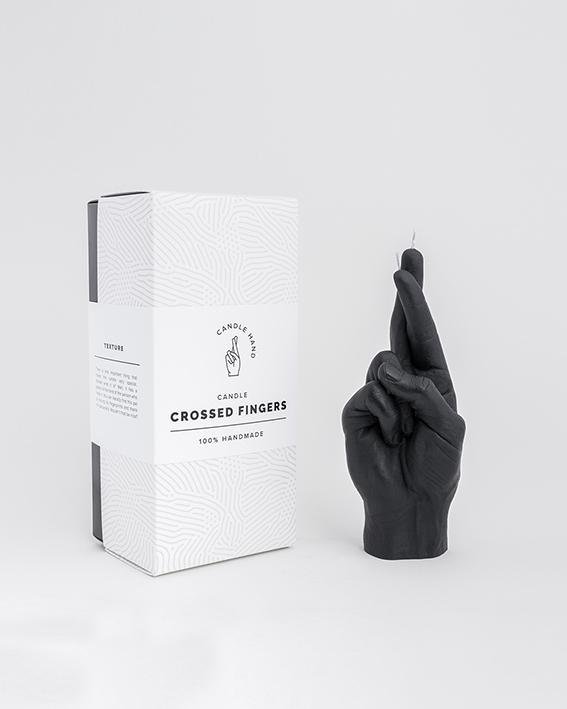 CandleHand Crossed Fingers - Black - EMPORIUM WORTHING