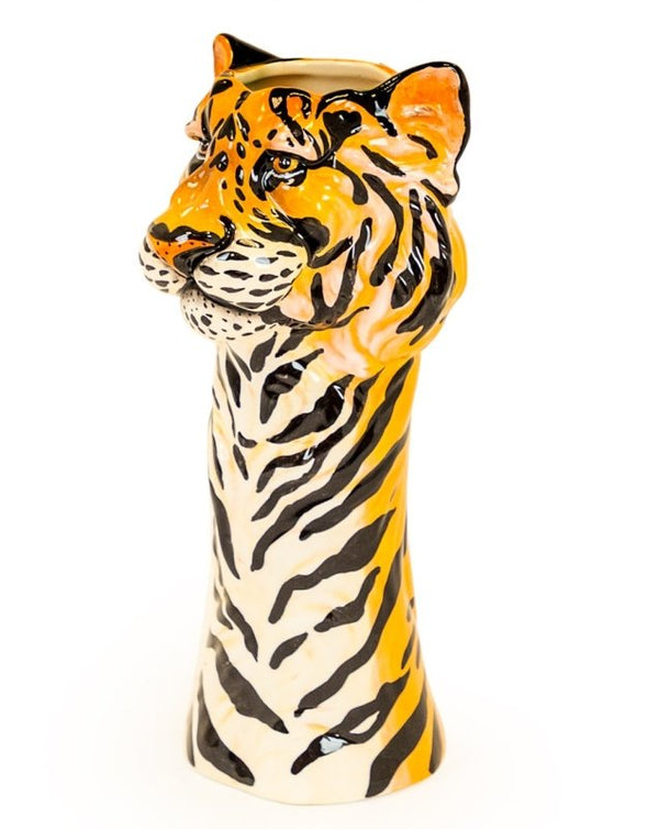 Ceramic Tiger Head Vase - EMPORIUM WORTHING