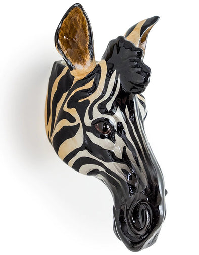 Ceramic Zebra Head Wall Sconce Vase - EMPORIUM WORTHING