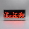 'Cocktails' Glass Neon Sign - Red - EMPORIUM WORTHING
