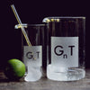 Enchanting Gin and Tonic Hand Etched Beaker Mixing Flask with Stirring Rod - EMPORIUM WORTHING