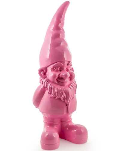 Extra Large Pink Terracota Gnome - EMPORIUM WORTHING