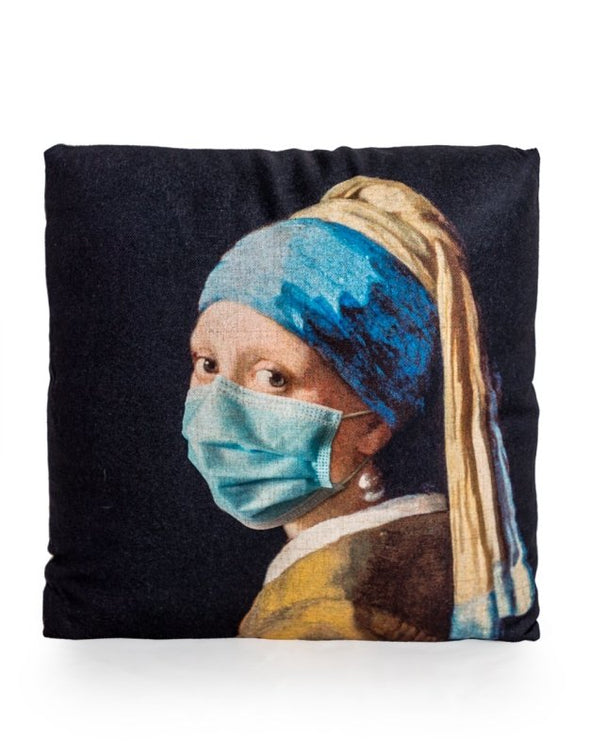 Girl with a Pearl Earring Face Mask Cushion - EMPORIUM WORTHING