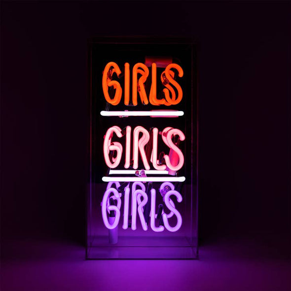 'Girls Girls Girls' Glass Neon Sign - EMPORIUM WORTHING