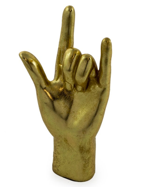 Gold 'Rock On!' Hand Figure - EMPORIUM WORTHING