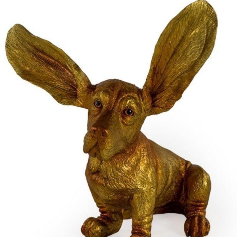 GOLD SURPRISED BASSET - EMPORIUM WORTHING