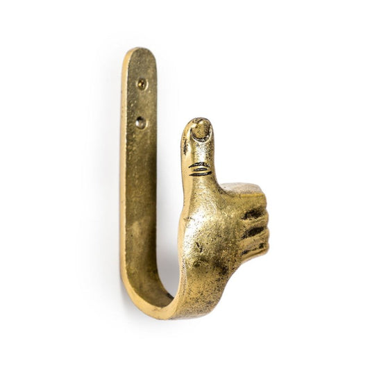 Gold Thumbs Up Coat Hook - EMPORIUM WORTHING