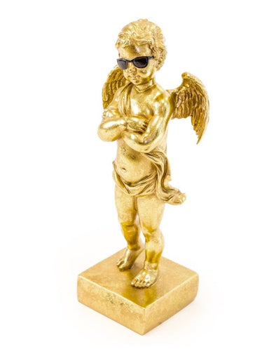 Gold "Too Cool" Cherub Figure on Base - EMPORIUM WORTHING