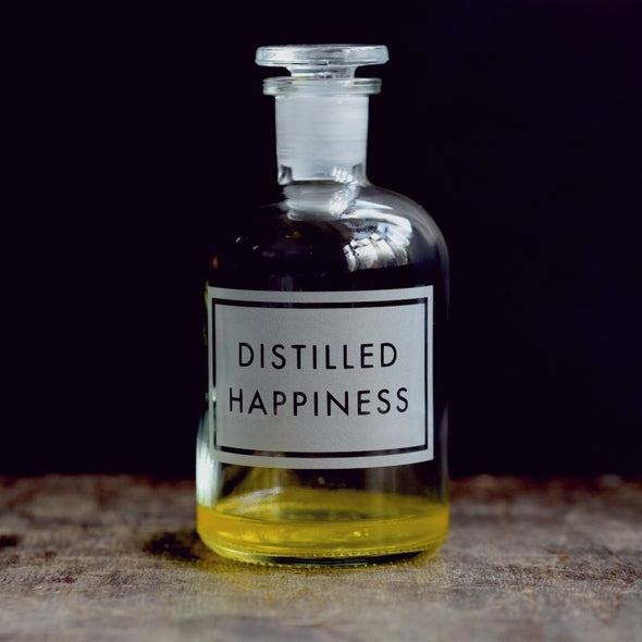 Gorgeous Etched Apothecary Glass Bottles : Distilled Happiness - EMPORIUM WORTHING