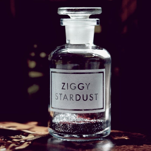 Gorgeous Etched Apothecary Glass Bottles : Ziggy Stardust - EMPORIUM WORTHING