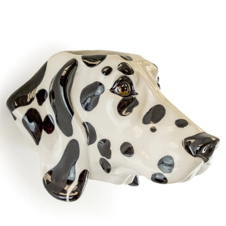 Hand Painted Ceramic Dalmatian Head Wall Sconce - EMPORIUM WORTHING