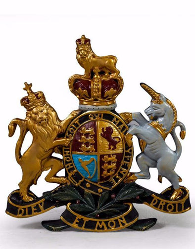 LARGE COLOURED COAT OF ARMS WALL PLAQUE - EMPORIUM WORTHING
