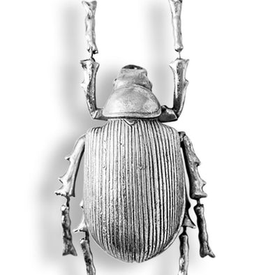 Large Silver Beetle Wall Decor - EMPORIUM WORTHING