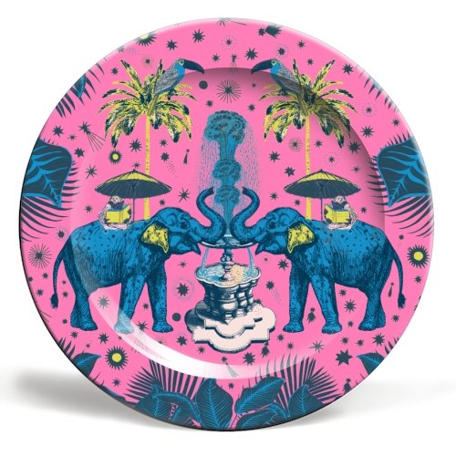 March of the Elephants 10" Ceramic Plate - EMPORIUM WORTHING