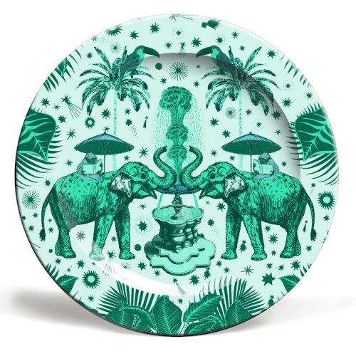 March of the Elephants 8" Ceramic Plate - EMPORIUM WORTHING