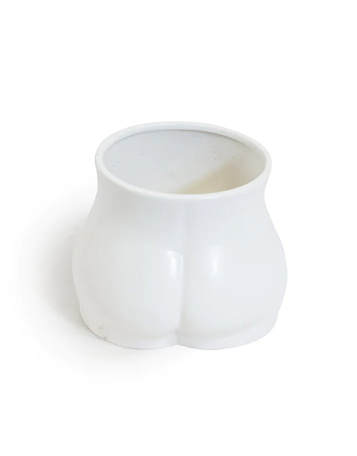 Matt White Booty Flower Pot/Storage Jar - EMPORIUM WORTHING