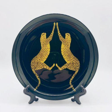 Mirrored Cheetahs Plate - EMPORIUM WORTHING