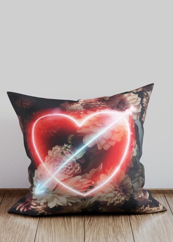 Neon Heart and Arrow Cushion - EMPORIUM WORTHING