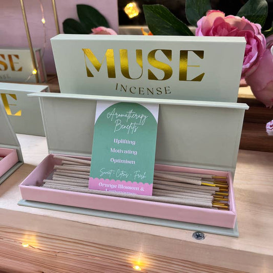 Orange and Lemongrass Incense - Muse Natural Incense Box - EMPORIUM WORTHING