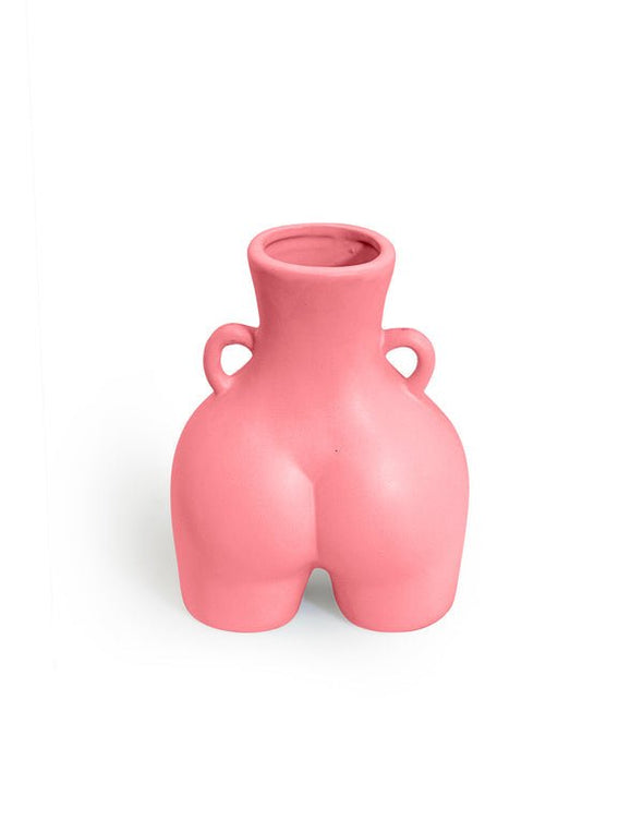 Pink Large Love Handles Booty Vase - EMPORIUM WORTHING