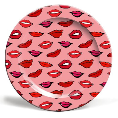 Red and Pink Lippy 6" Plate - EMPORIUM WORTHING