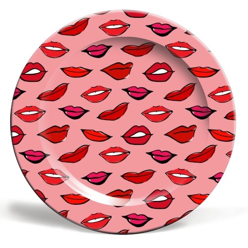 Red and Pink Lippy 6" Plate - EMPORIUM WORTHING
