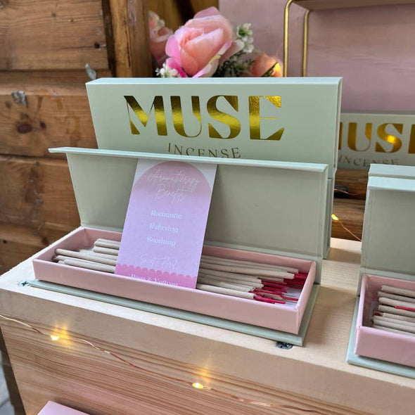 Rose and Vetiver Incense - Muse Natural Incense Box - EMPORIUM WORTHING
