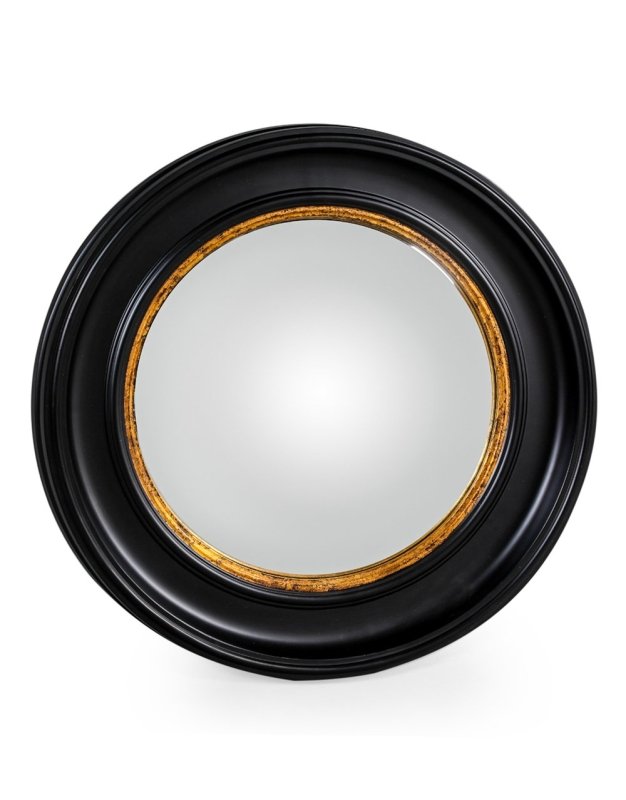 Round Black Large Convex Mirror - EMPORIUM WORTHING