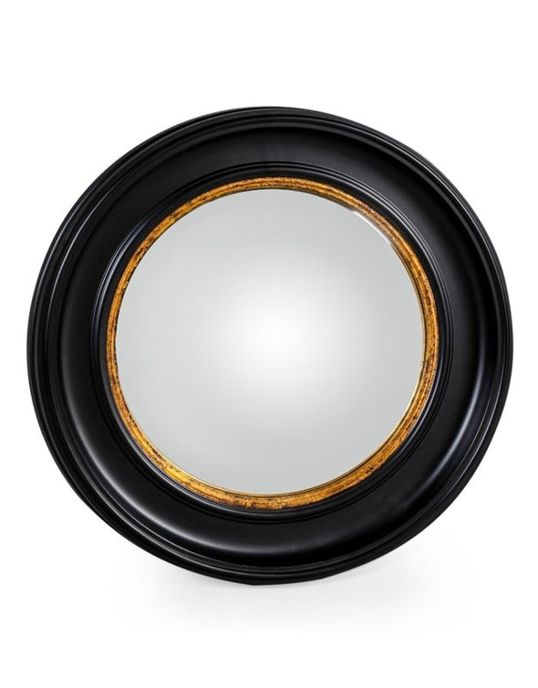 Round Black Large Convex Mirror - EMPORIUM WORTHING