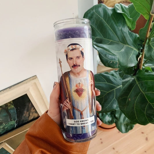 Saint Freddy Mercury Prayer Candle - EMPORIUM WORTHING