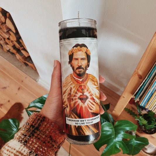 Saint Keanu Reeves Prayer Candle - EMPORIUM WORTHING