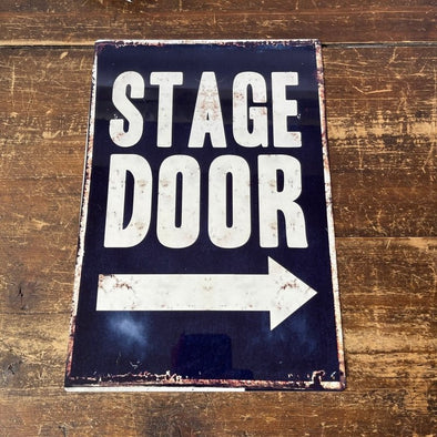 Vintage Metal Sign- Stage Door - EMPORIUM WORTHING